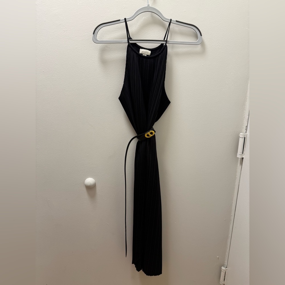 Black Witchery midi dress with split and inbuilt slip